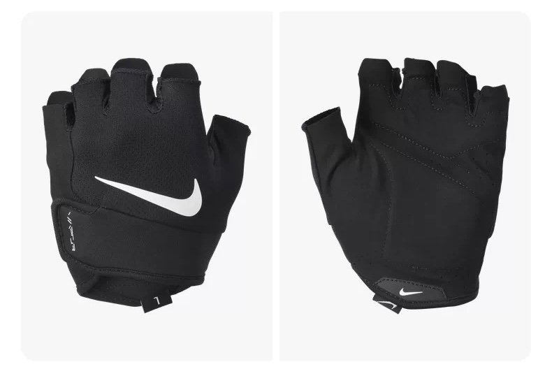 Nike Men’s Practical Training Gloves (1 pair) – Summer Breathable Lightweight Velcro Mesh