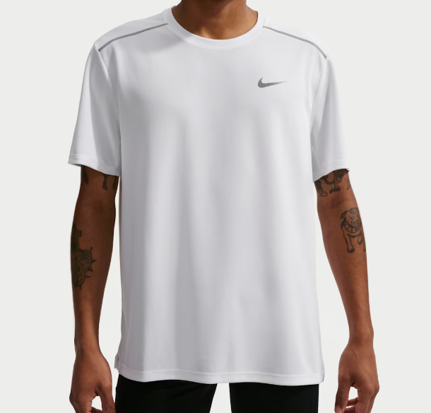 Nike Men’s Dri-FIT Quick Dry Short Sleeve Running Top Breathable Sports T-Shirt for Gym Training & Fitness-Black