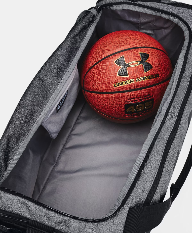 UA Undeniable 5.0 Medium Duffle Bag – Pitch Gray Medium Heather / Black – 012