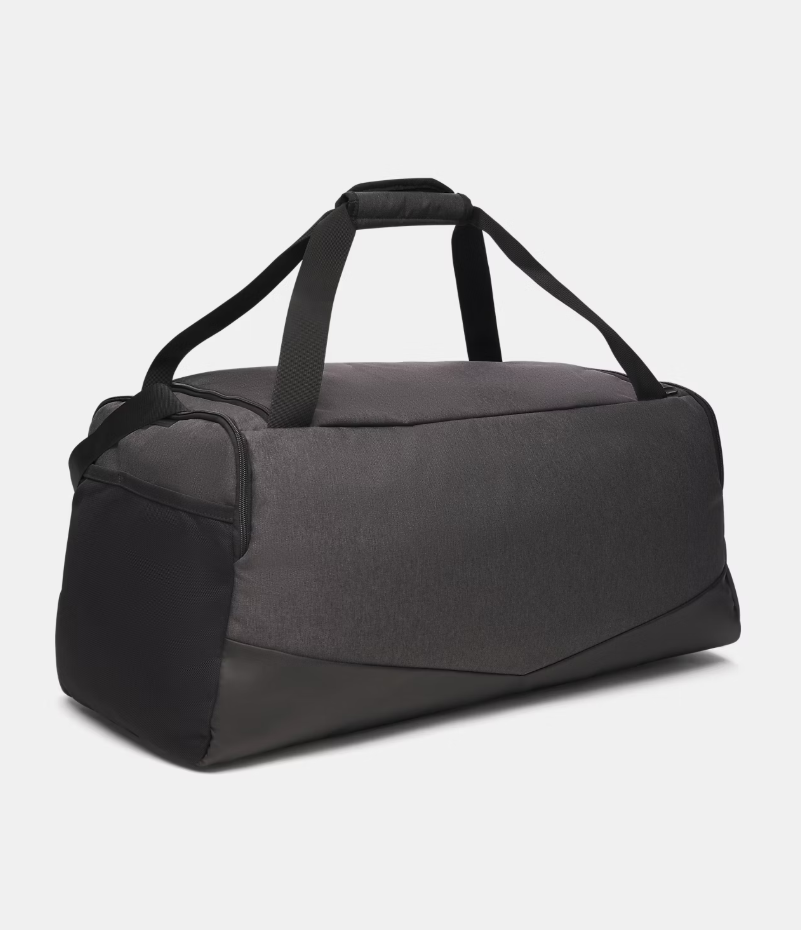 UA Undeniable 5.0 Medium Duffle Bag – Black Medium Heather / Black / Metallic Silver – 011