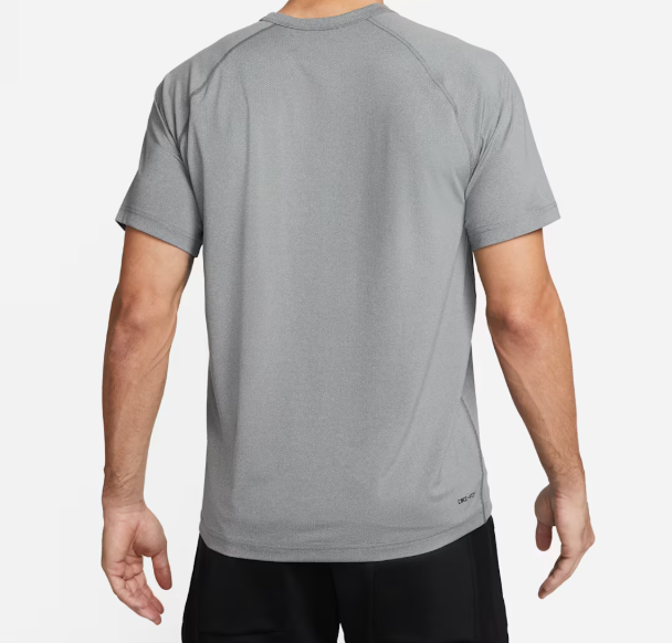 Nike Ready Men’s Dri-FIT Short-Sleeve Fitness Top-Smoke Grey